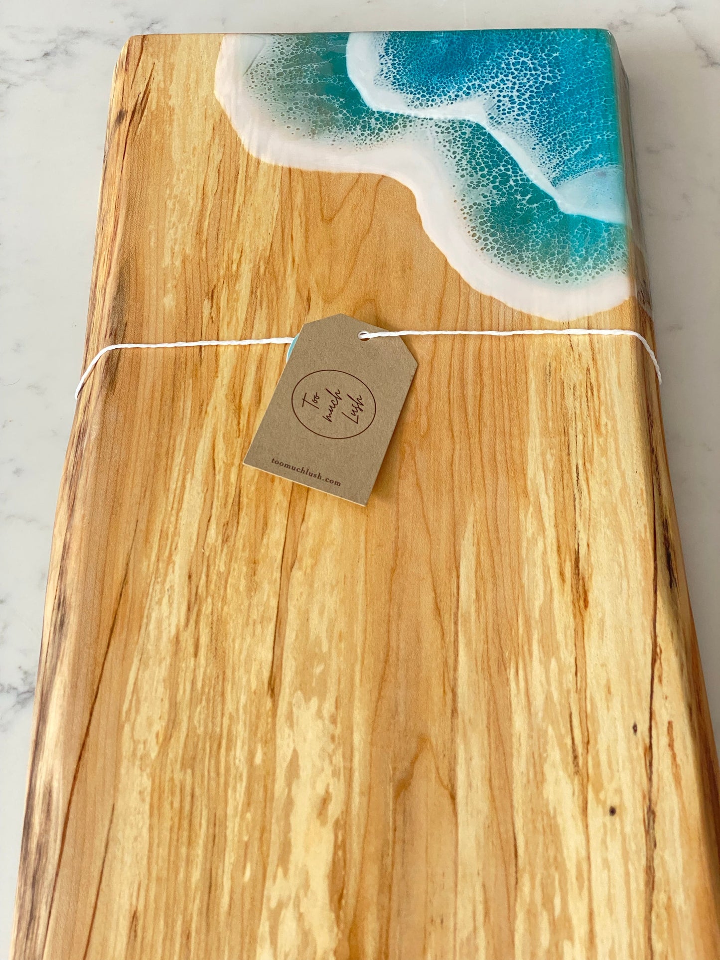 Spalted maple charcuterie board with double ocean wave 🌊