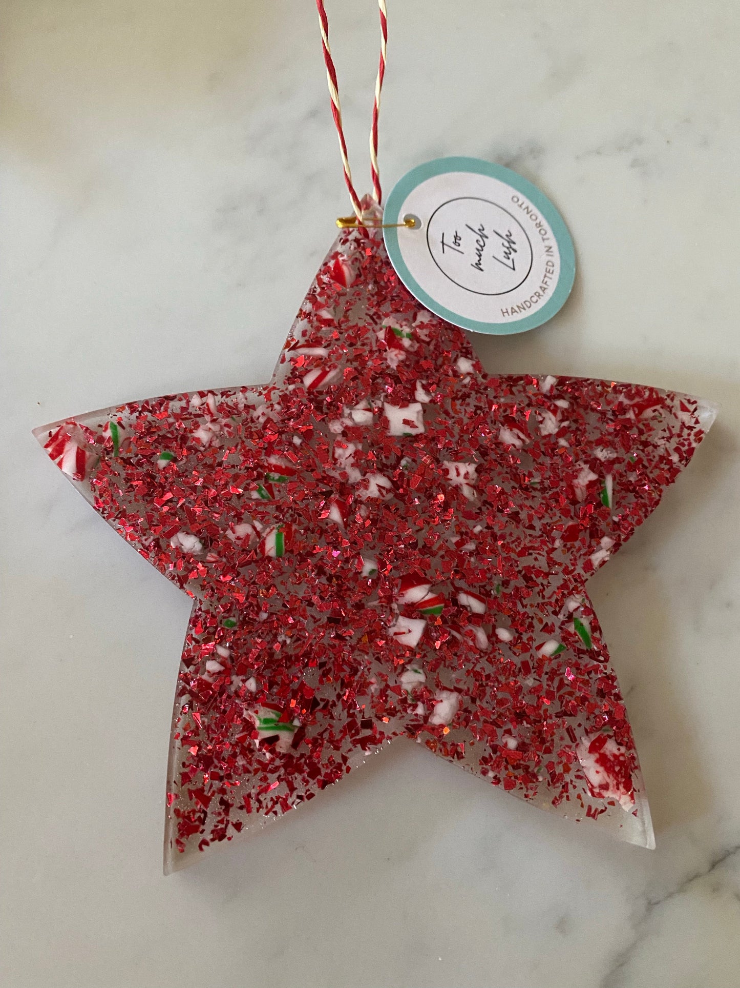 Christmas ornament - Oversized Candy Cane Star