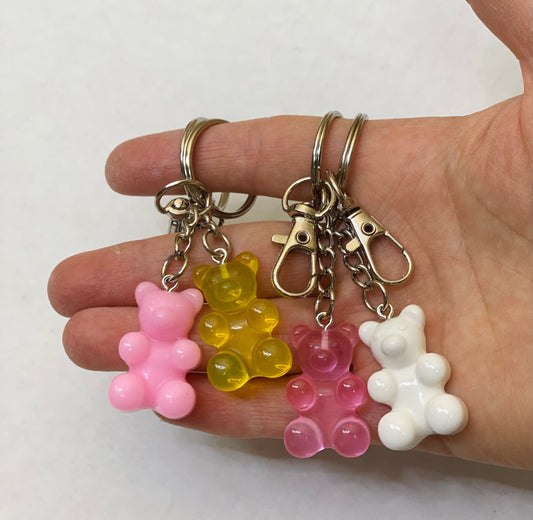 Pastel gummy bear keychains/bag clips!