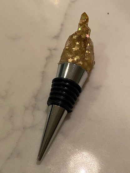Gold star wine topper