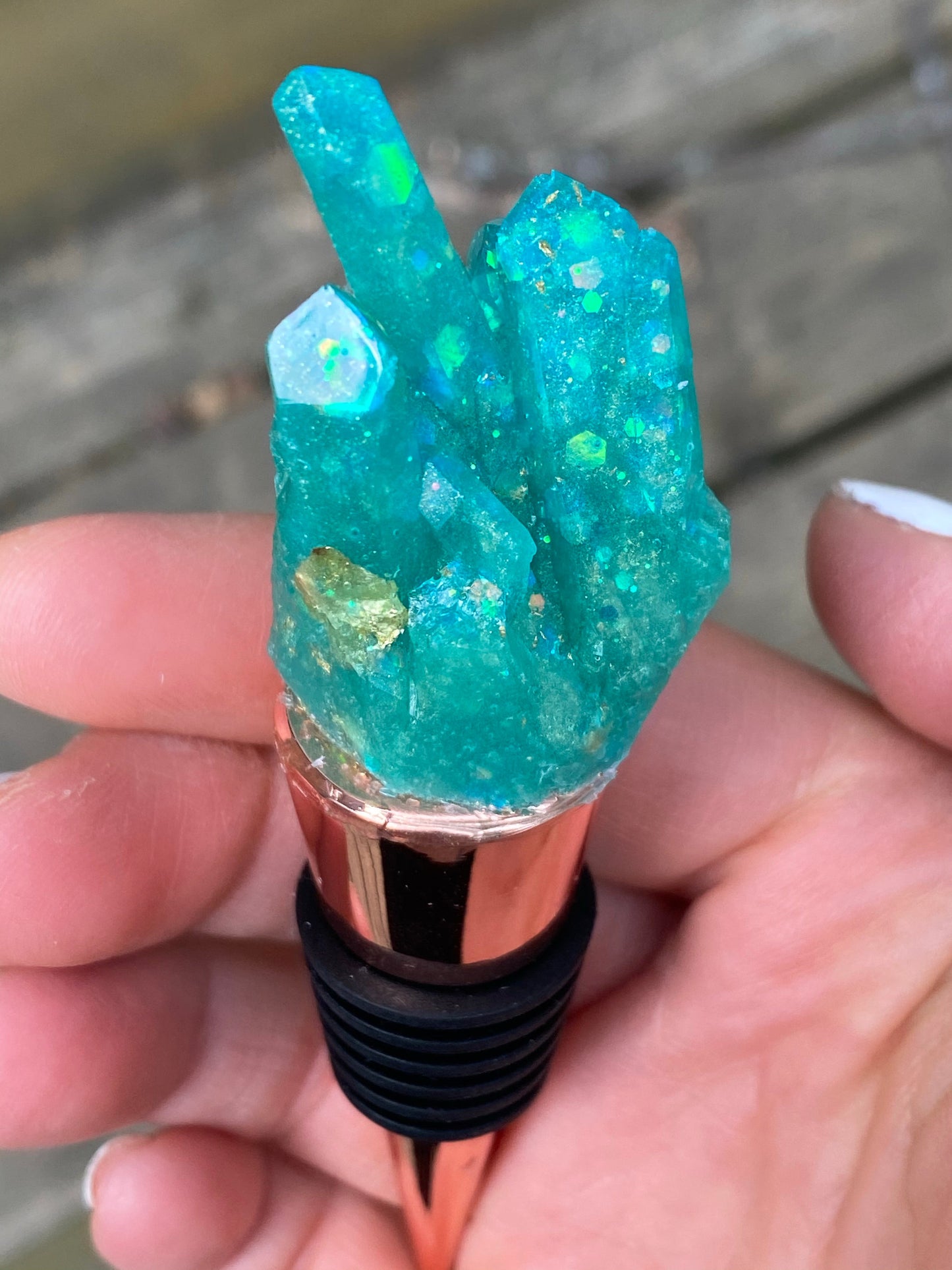Mermaid Sparkle 🧜‍♀️ wine stopper