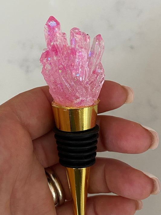 Crystal wine topper