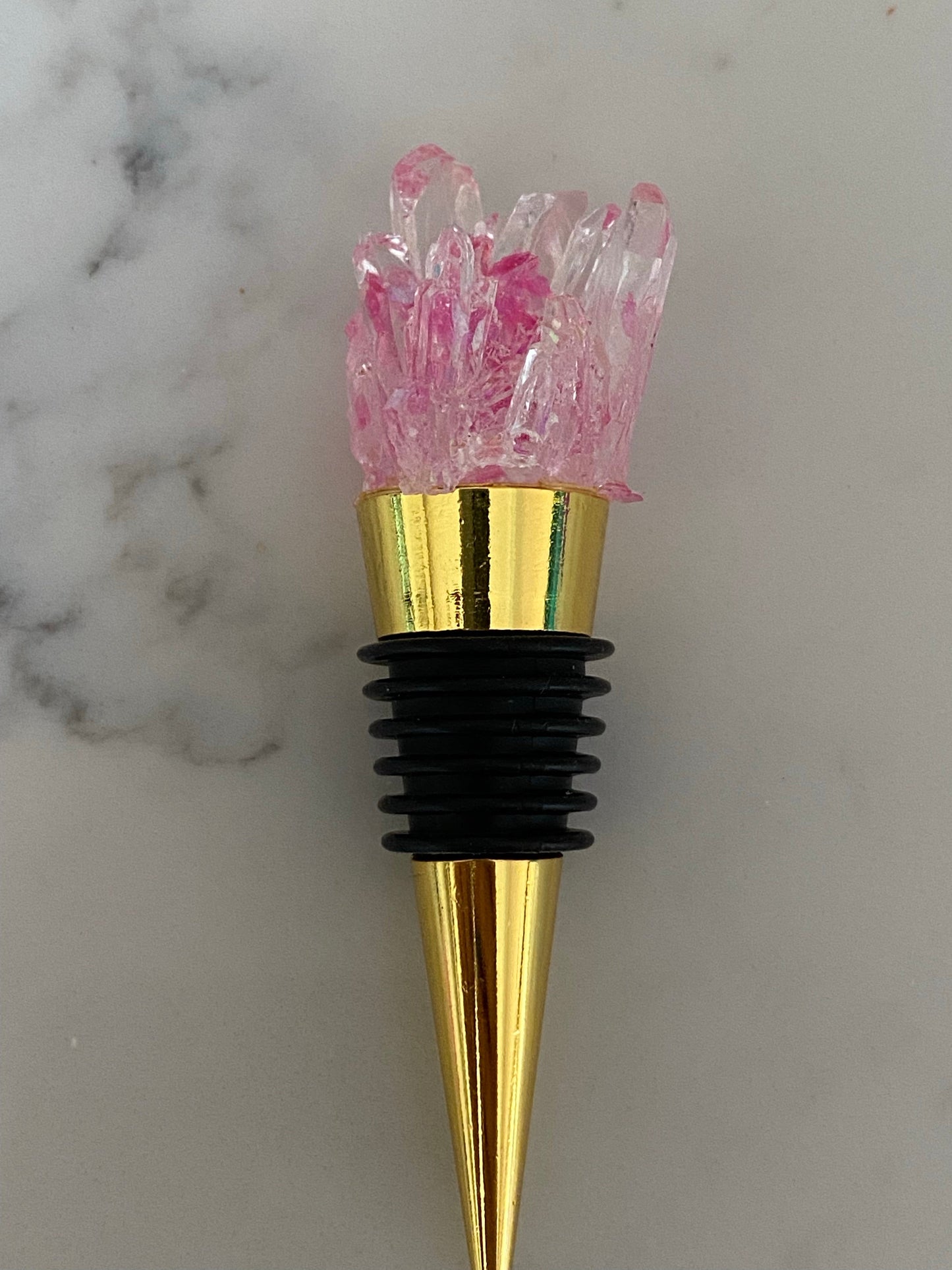 Crystal wine topper