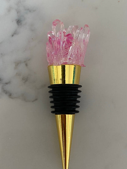Crystal wine topper