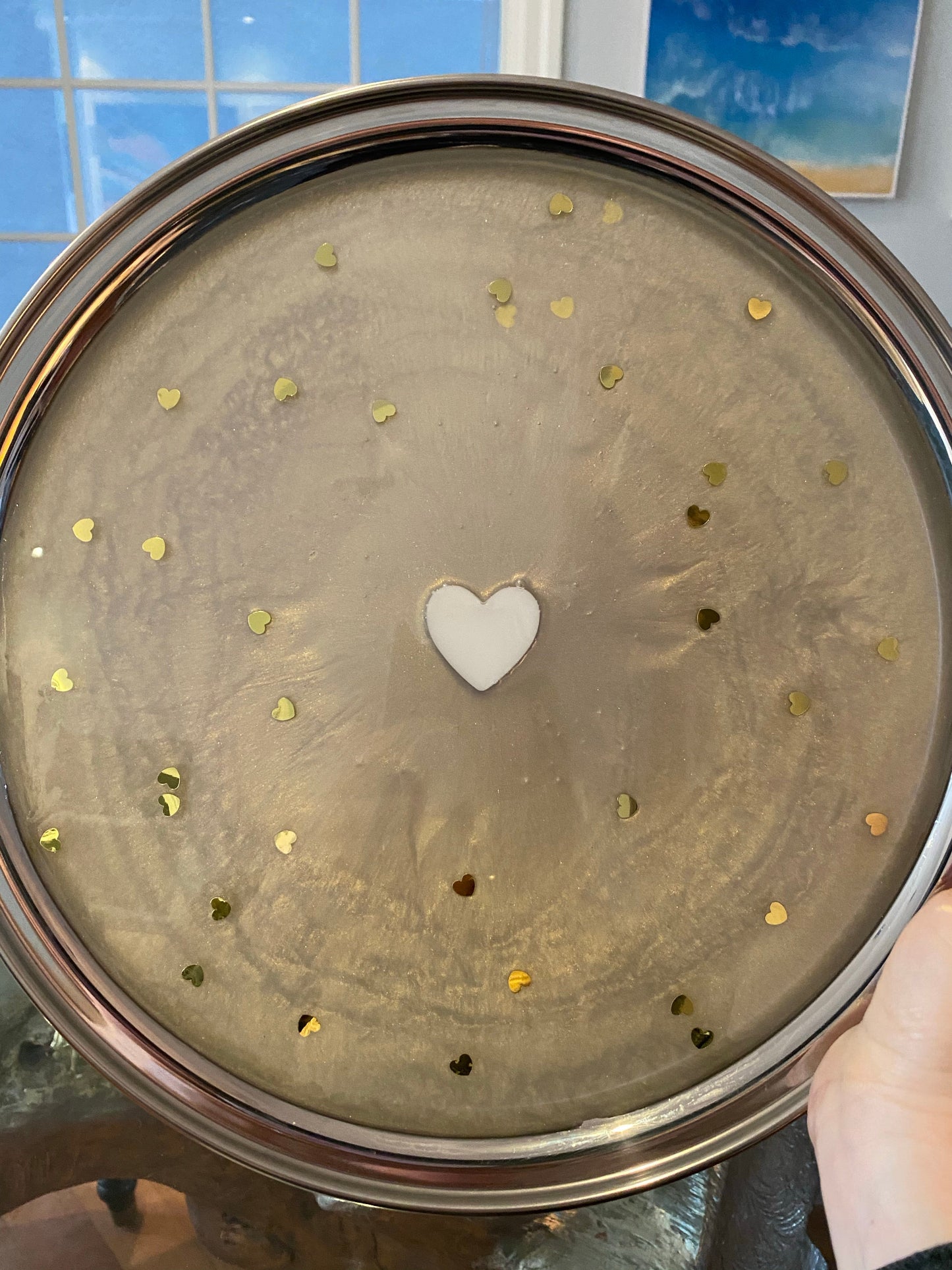 Stainless steel resin serving tray!