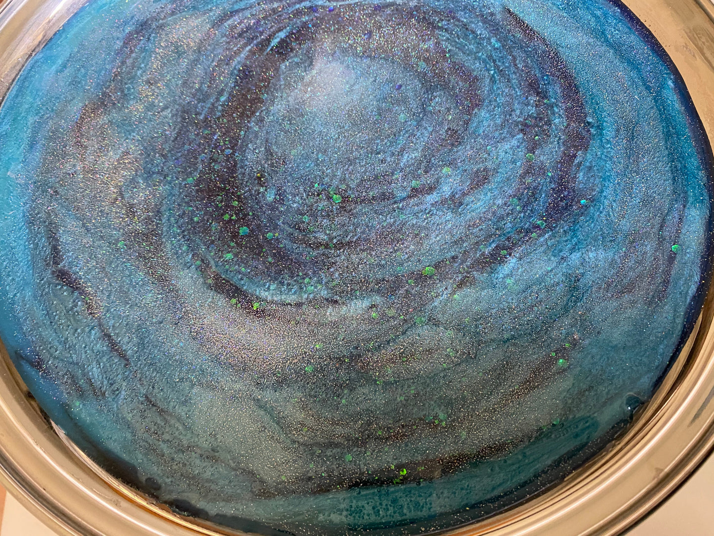 Stainless steel galaxy tray.