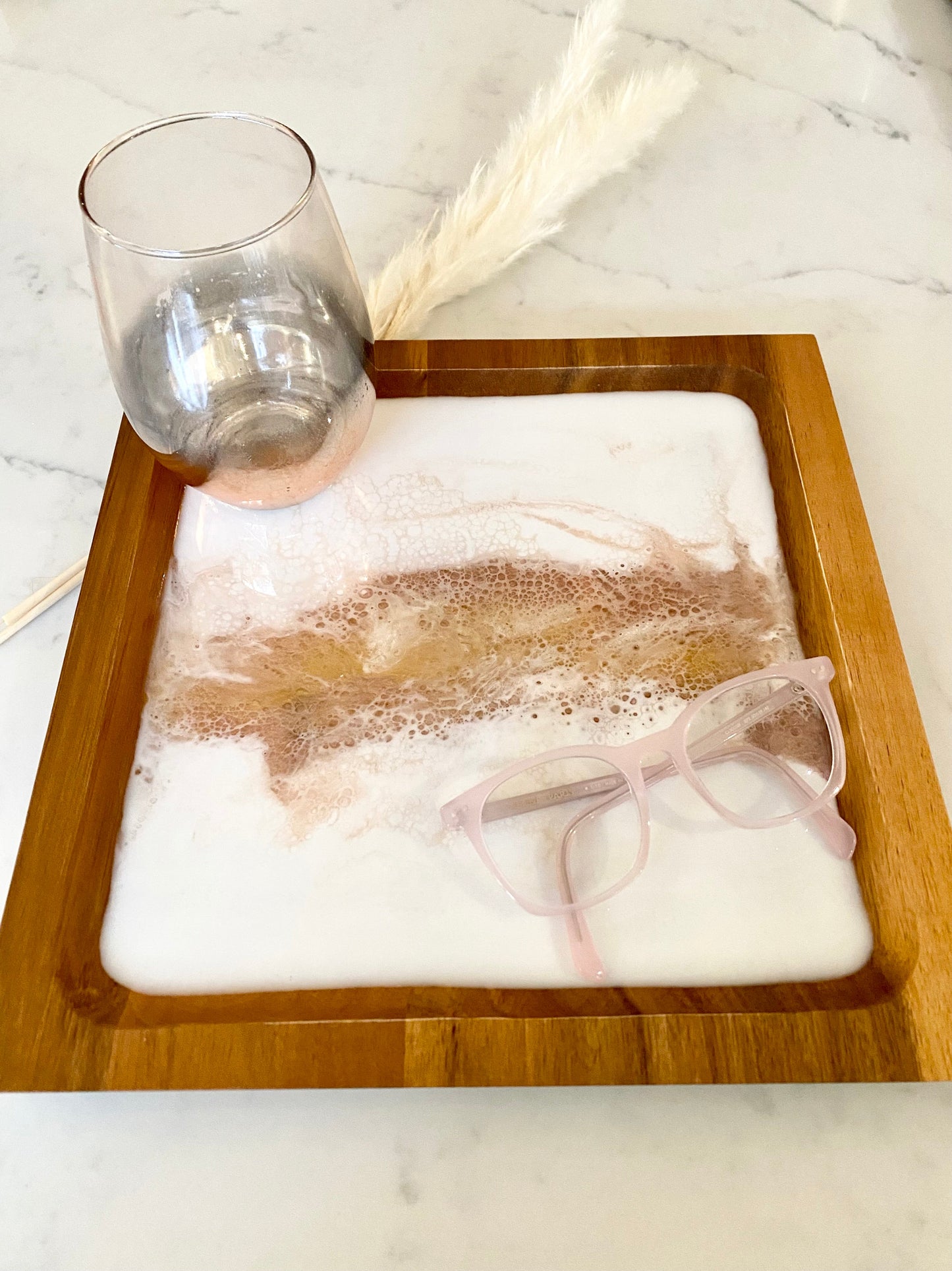 Blush and Gold Resin tray