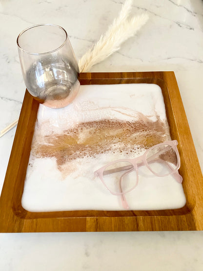 Blush and Gold Resin tray