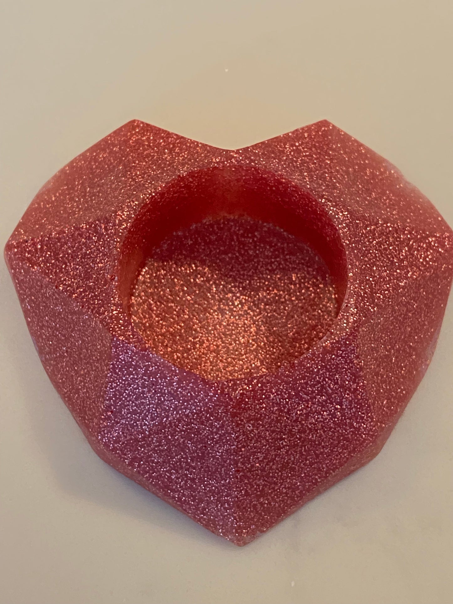 Mini geometric heart ring dish