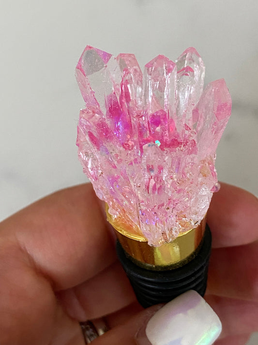Crystal wine topper
