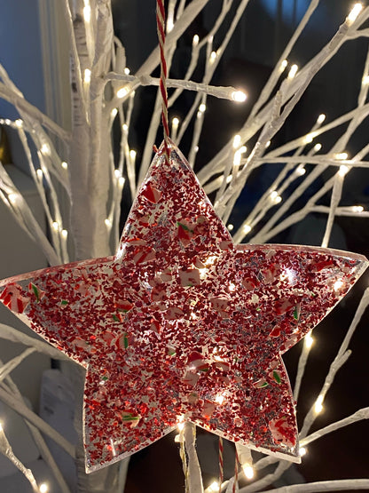 Christmas ornament - Oversized Candy Cane Star